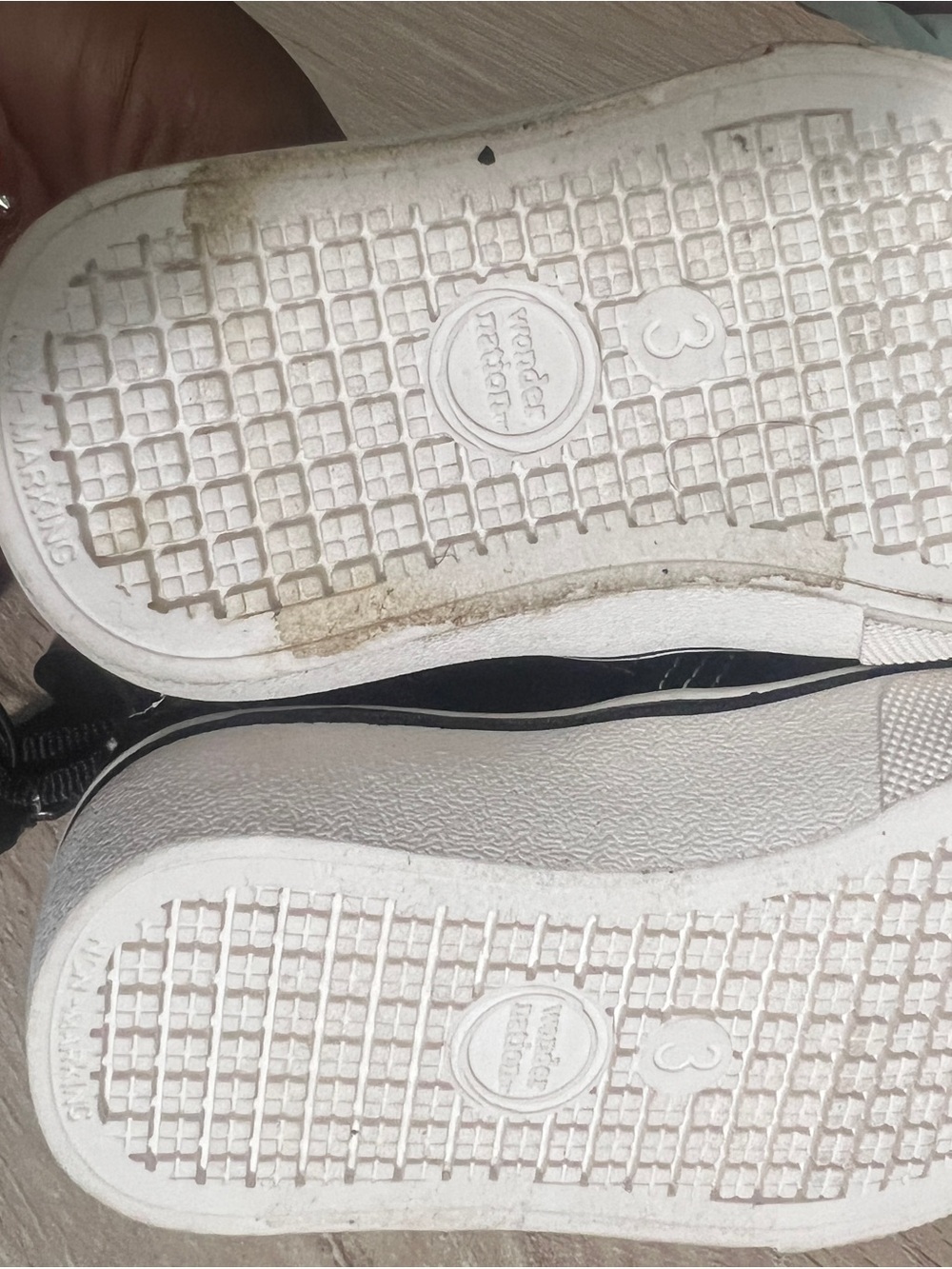 Wonder Nation Toddler Black Canvas Slip-On Sneakers | Size 3 - Picture 3 of 4